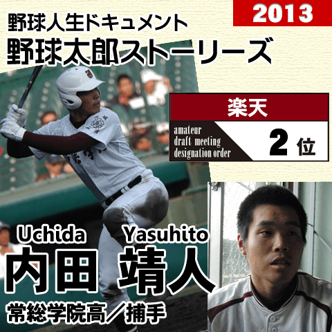 《野球太郎ストーリーズ》楽天2013年ドラフト２位、内田靖人。故障を乗り越え高校最後の夏に花開いた大砲